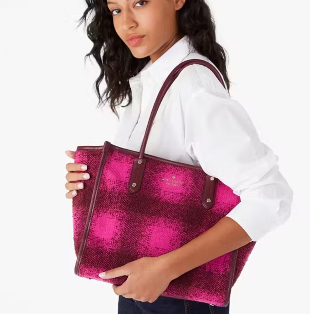 KATE SPADE Ella Deep Berry Handbag Tote Bag